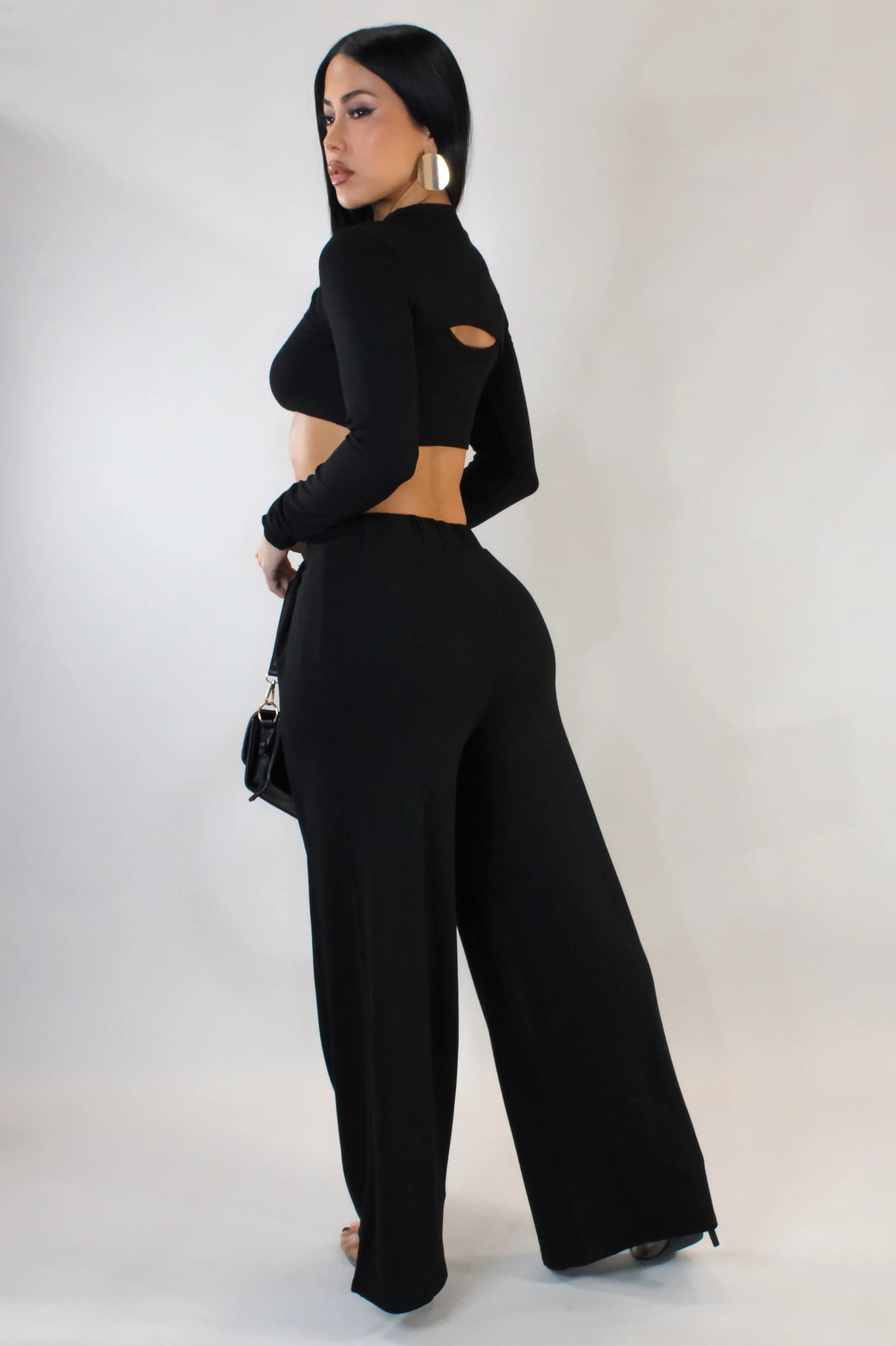 Rumor Has It Pant Set - Black