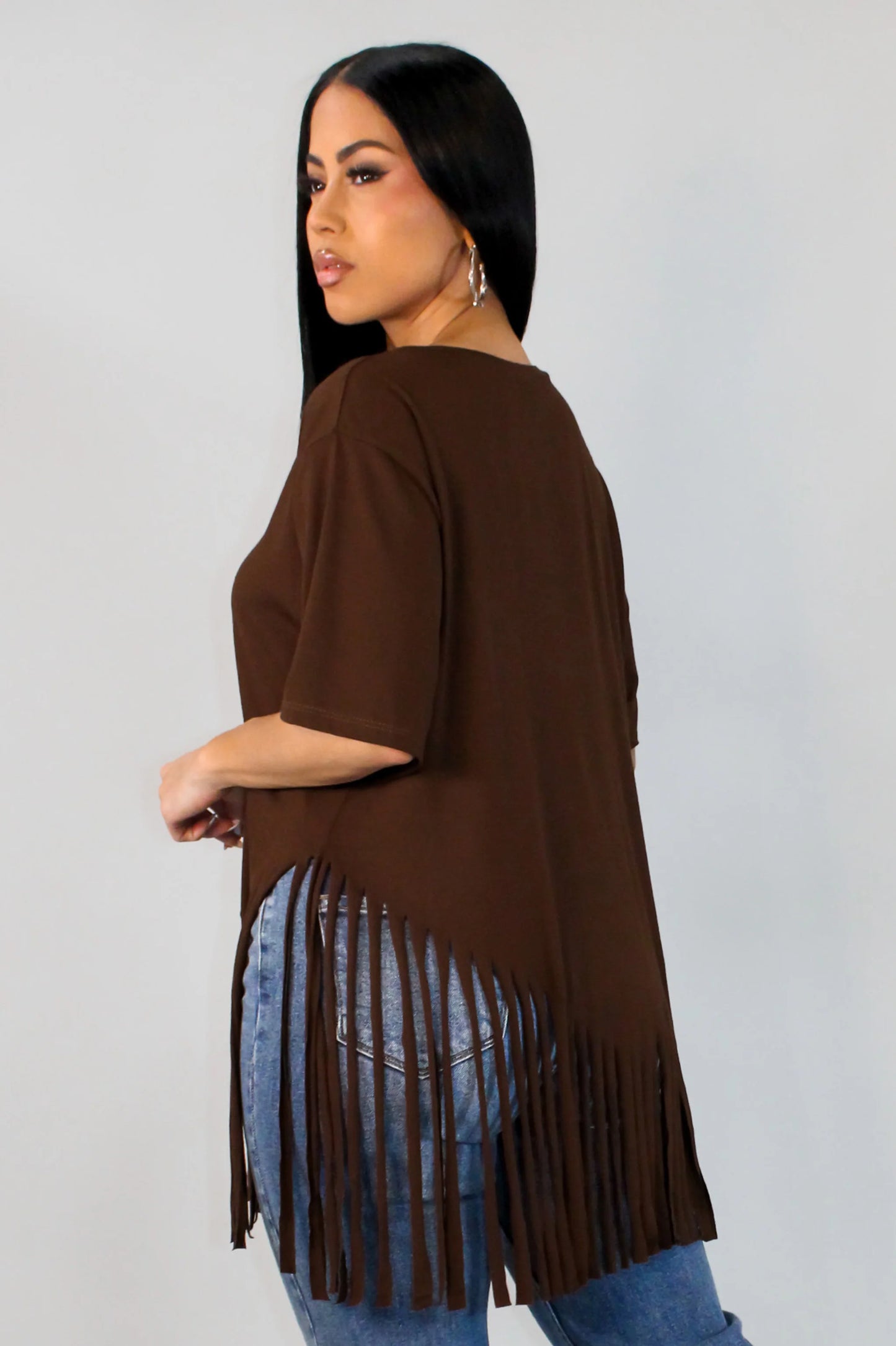 Hellen Top-Mini Dress- Brown