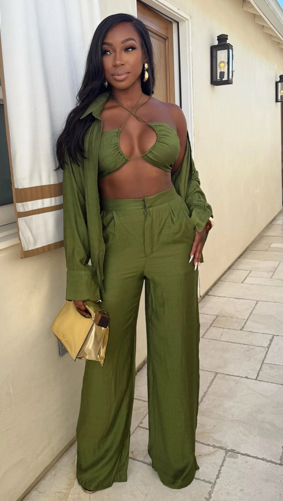 PANTS SET OLIVE
