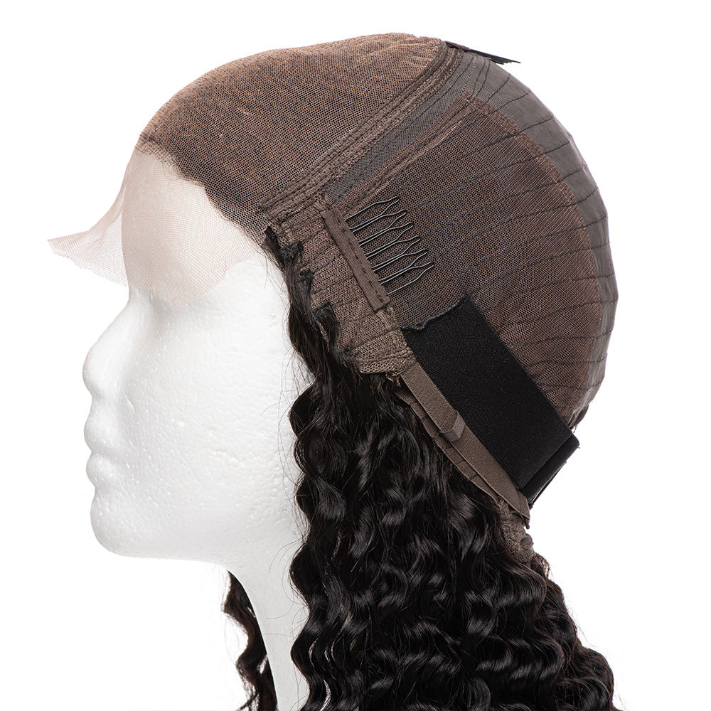 5X5 Glueless Lace Front Wigs Deep Wave 200% Density Lace Wigs