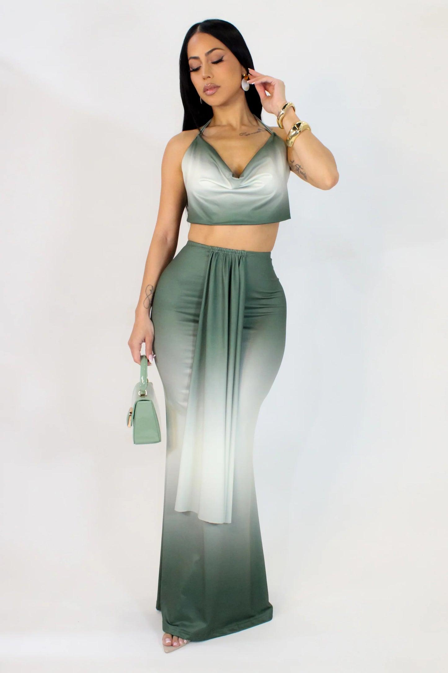 Exclusive Skirt Set - Green