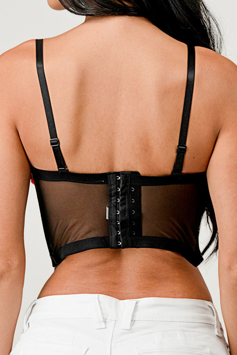 Give You Roses Crop Top - Black