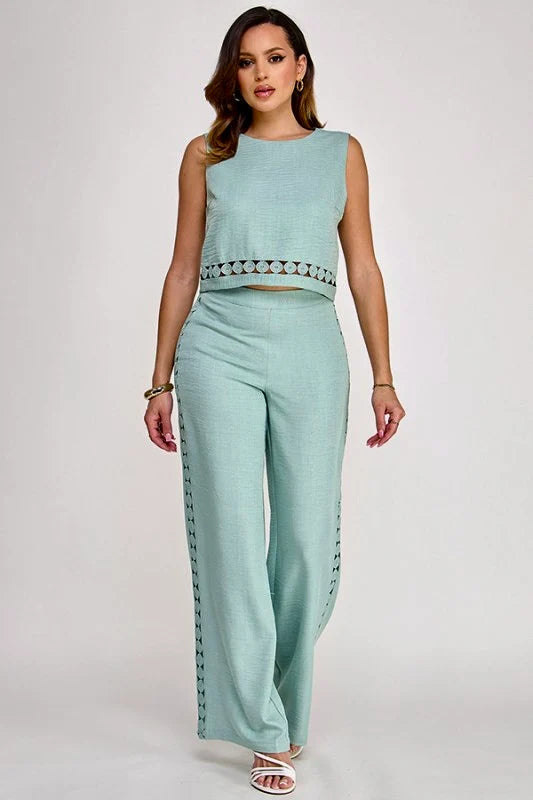 Going Places Pant Set - Green