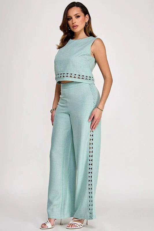 Going Places Pant Set - Green