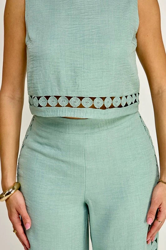 Going Places Pant Set - Green