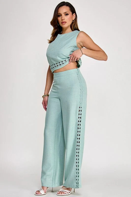 Going Places Pant Set - Green