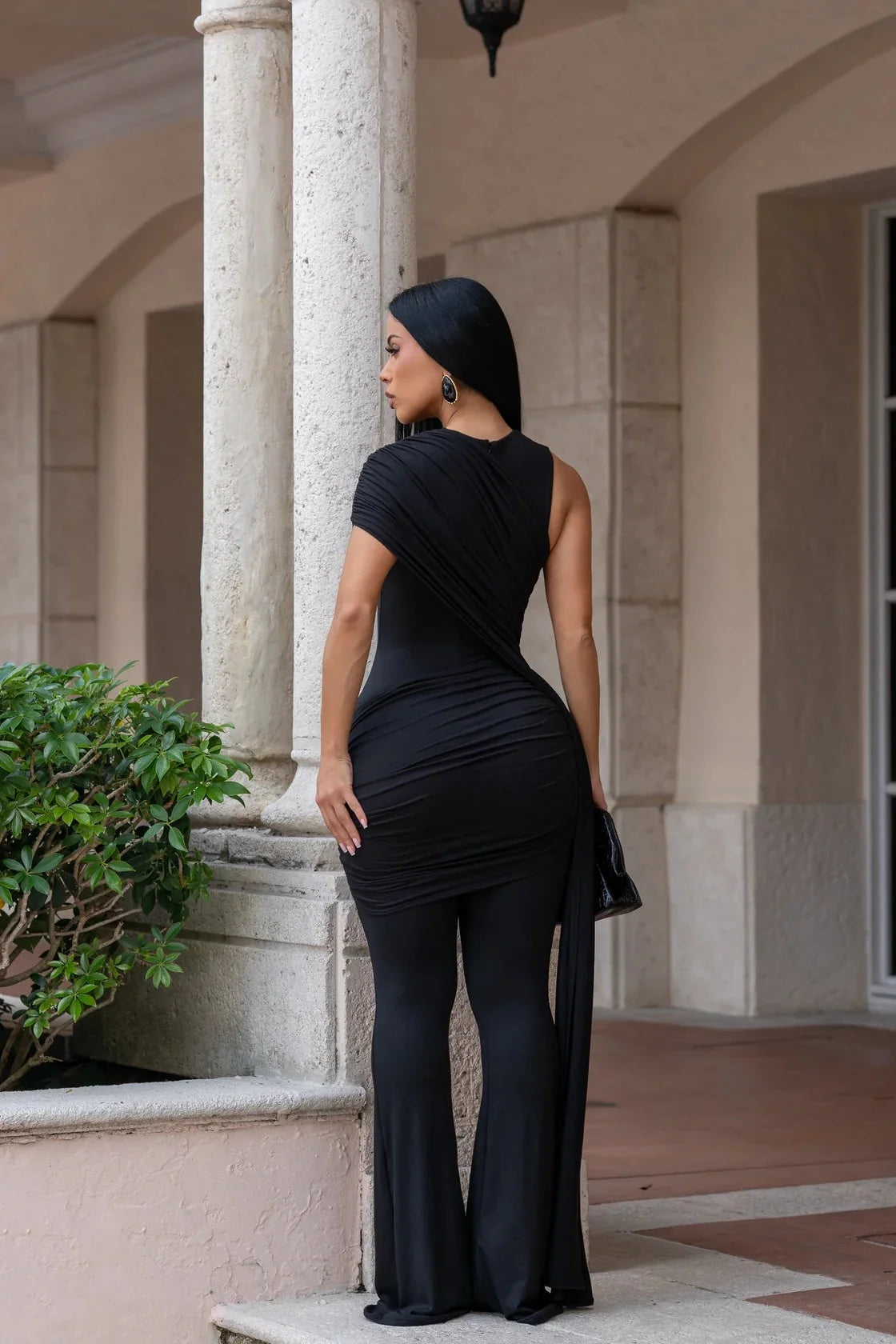 Elegant Poise Jumpsuit - Black