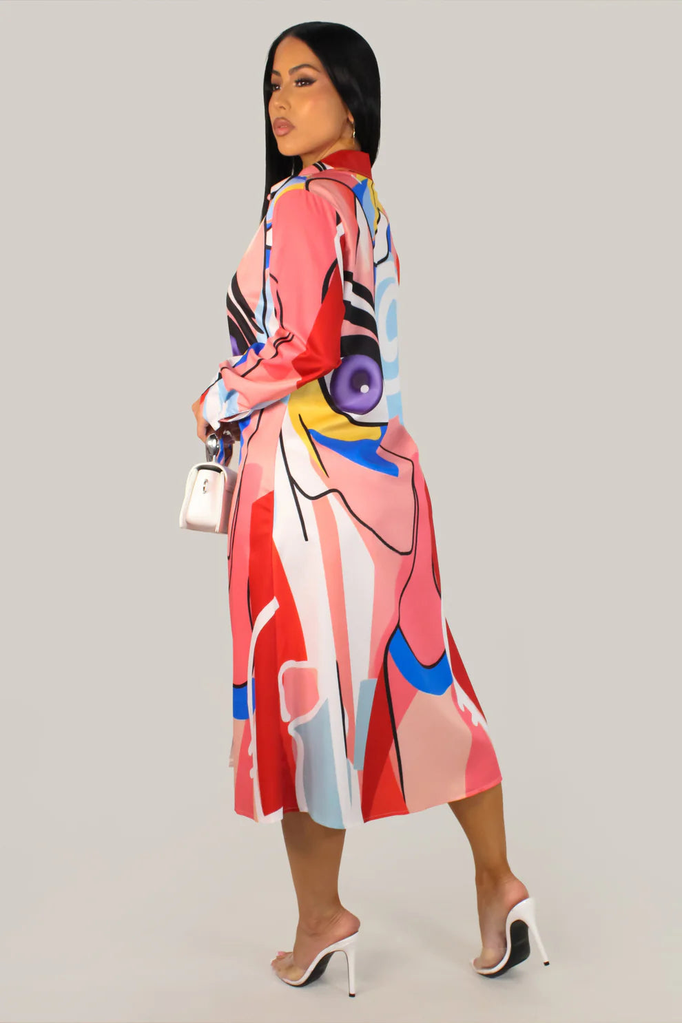 Mirelis Dress - Red-Multi