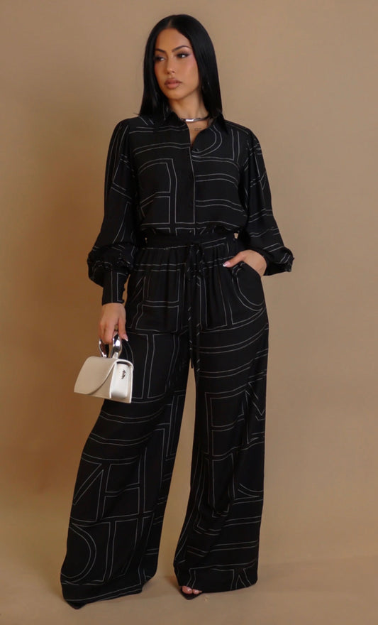 I'm Yours Pant Set - Black