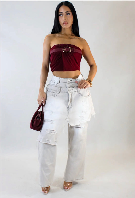 Best Friend Jean Pant - Off White