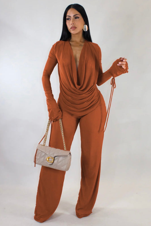 Luxe Pants Set - Burnt Orange