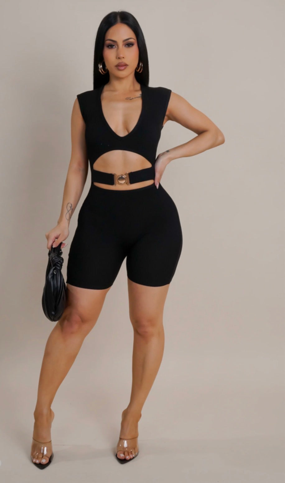 OUR LITTLE SECRET ROMPER - BLACK