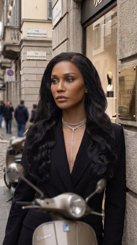 THE MILAN LUXE BODY WAVE – 13×4 GLUELESS LACE FRONT WIG