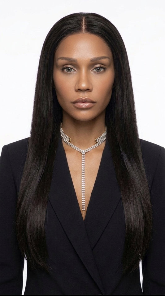 THE MILAN NATURAL STRAIGHT – 13×4 GLUELESS LACE FRONT WIG