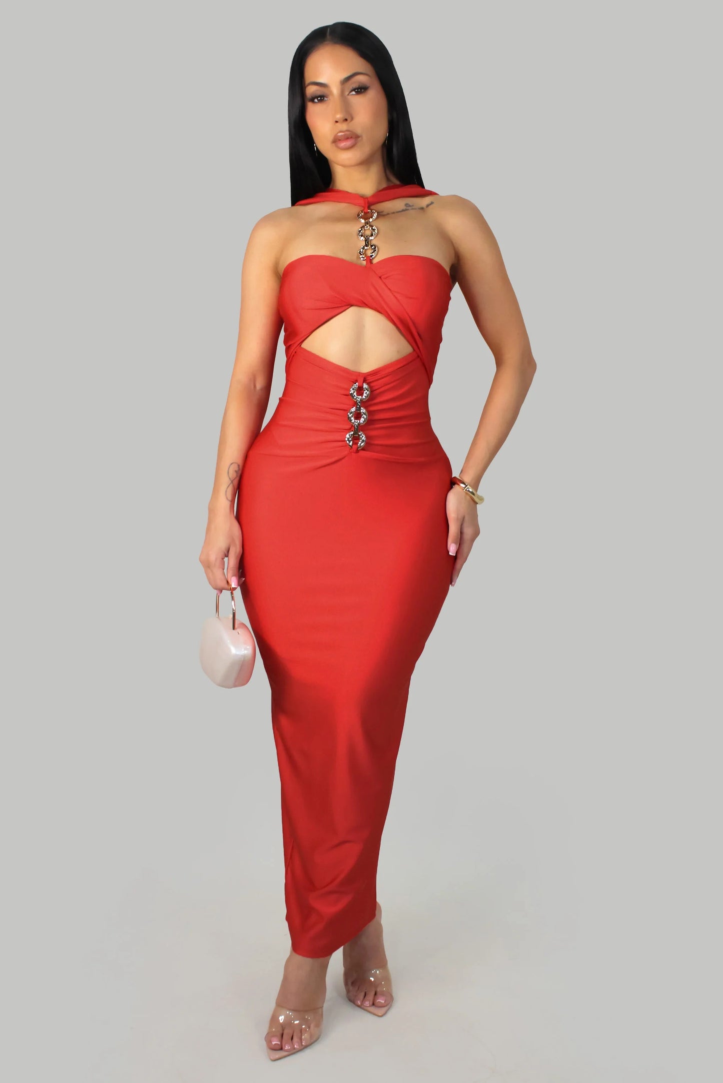 Just Staying Dress - Red