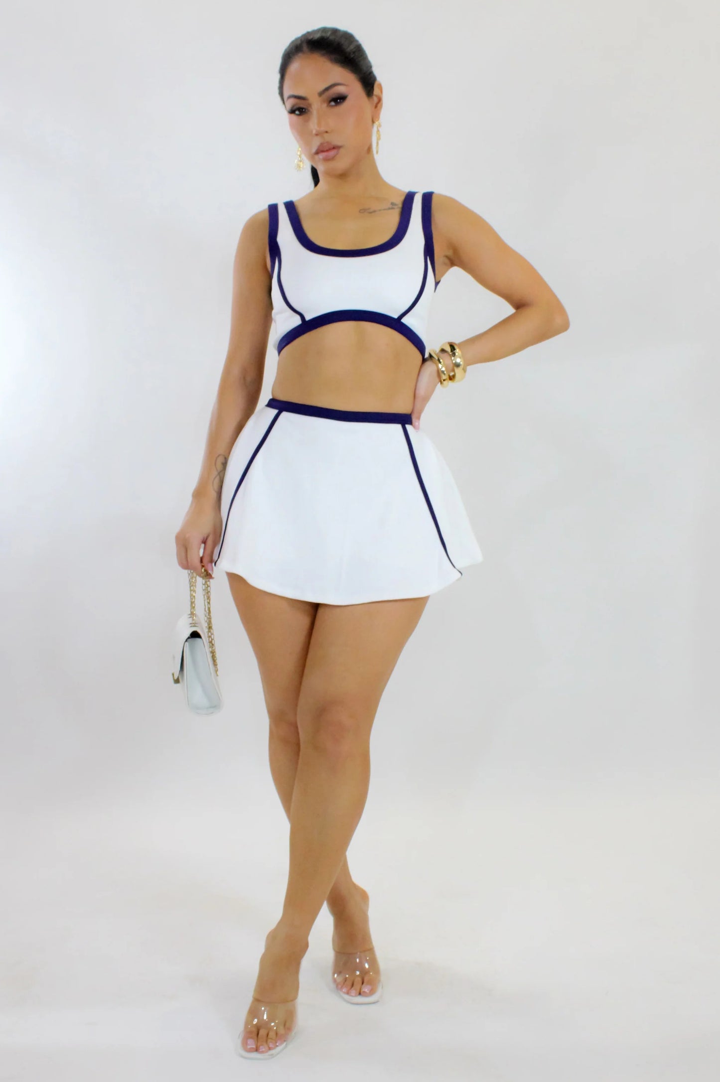 The Workout Skort Set - White