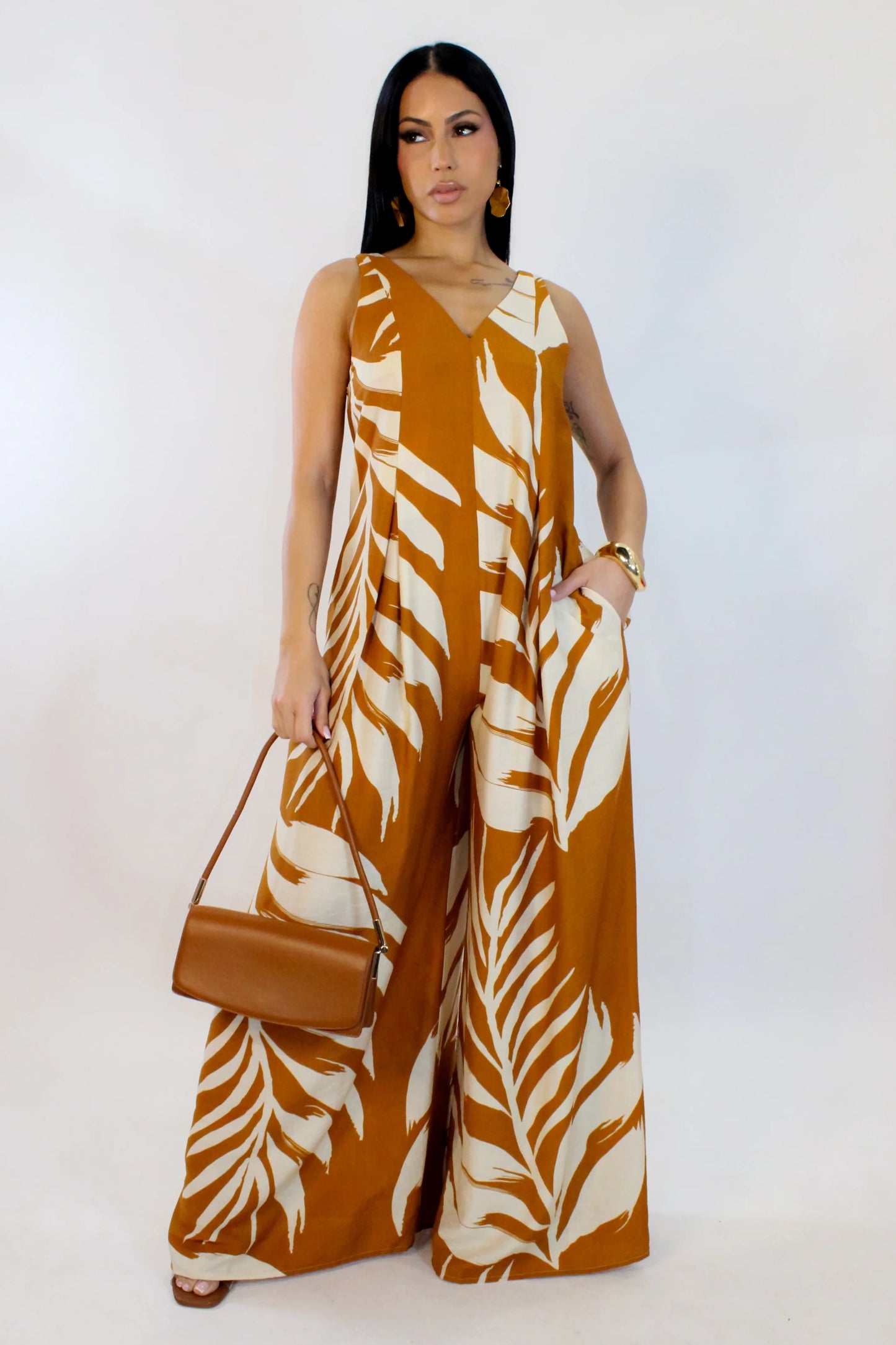 On Rotation Jumpsuit - Orange