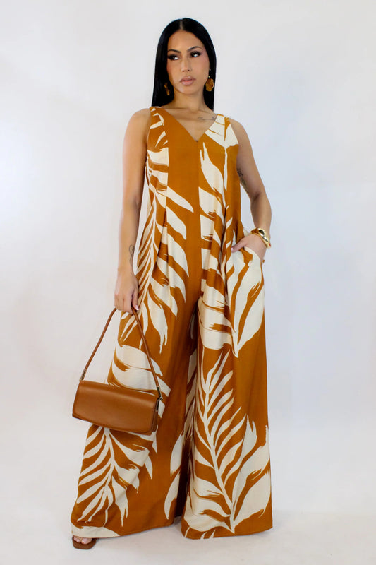 On Rotation Jumpsuit - Orange