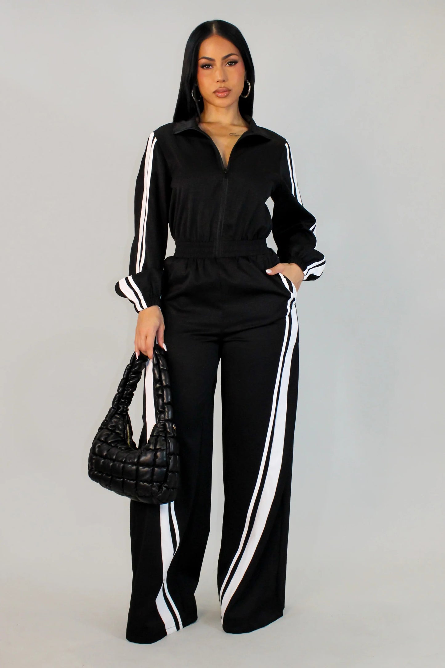 To The Moon Jumpsuit - Black