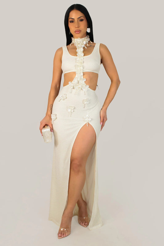 Seashell Gardens Dress - Ivory