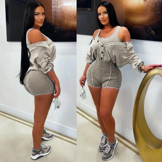 Anastasia Romper - Taupe