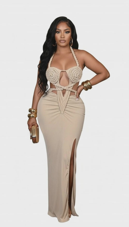 ROPE TWIST MAXI DRESS